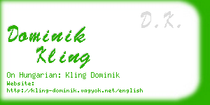 dominik kling business card